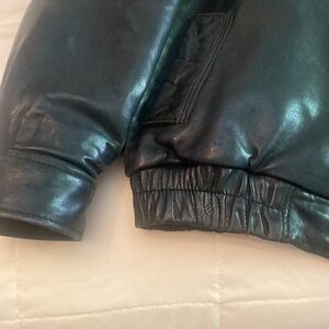 Timberland Men's Black Leather Jacket Size S